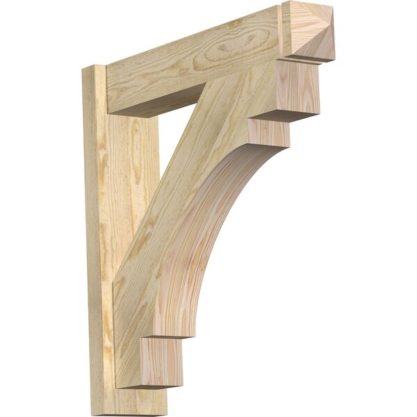 Ekena Millwork Merced Rough Sawn Arts and Crafts Outlooker, Douglas Fir, 6"W x 28"D x 28"H OUT06X28X28MRC03RDF - main